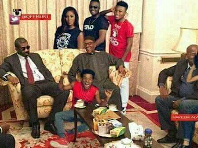 LOL! Checkout Pictures Of Mavins Record Crew As They Visit President Buhari In London