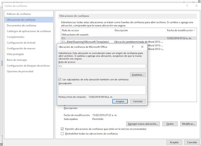 Word, Excel, Power Point Detectó un error al internar abrir este archivo Word, Excel, Power Point Detectó un error al internar abrir este archivo