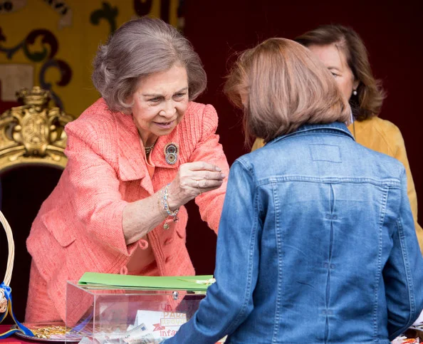 Queen Sofia of Spain attends the Red Cross Fundraising day event (Dia de la Banderita)in Madrid, Spain. 