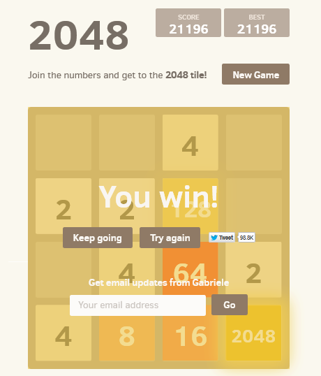 2048 tile game win 2048 tile game win