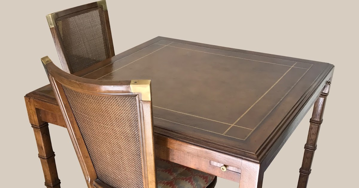 Uhuru Furniture & Collectibles Vintage Bridge Table with Builtin Cup