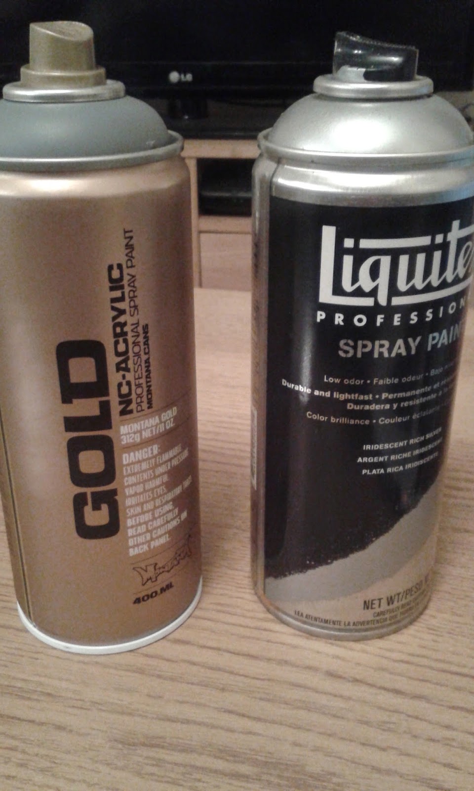 Chaos Pleb Gold NCAcrylic Professional Spray Paint VS Liquitex