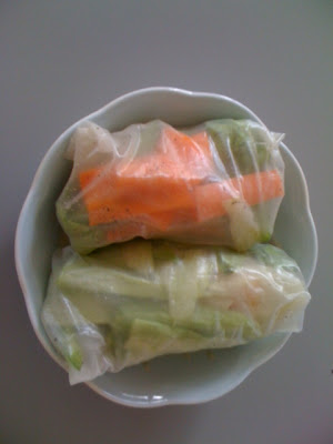 Vegetarian spring roll with vegetables