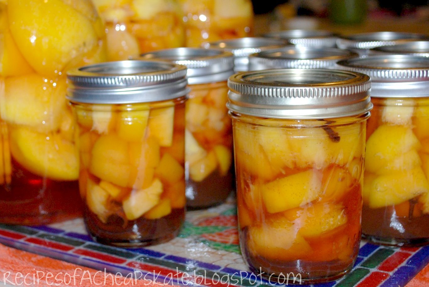Recipes of a Cheapskate Honey Spiced Peaches