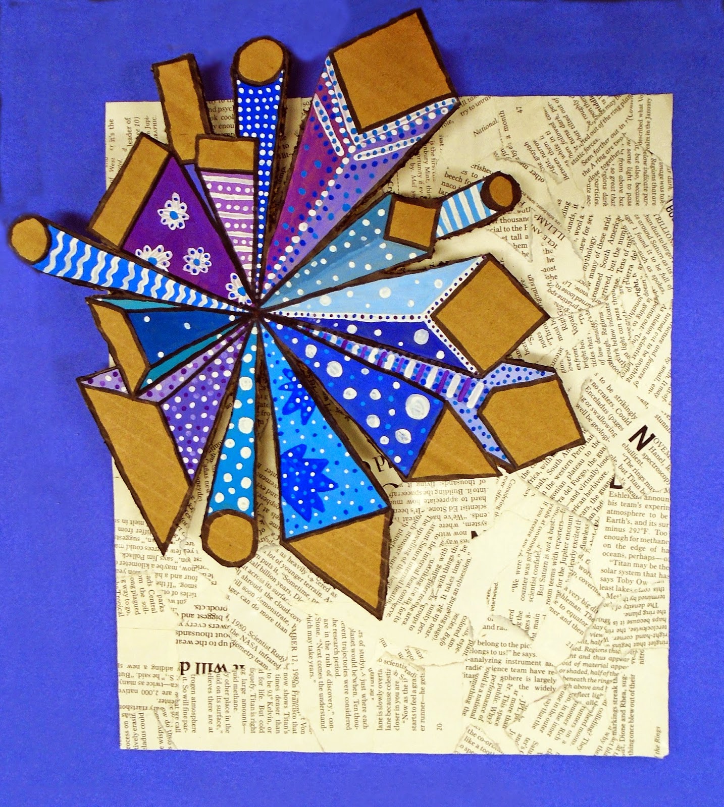 ARTimus Prime 8th Linear Perspective Mixed Media Collage