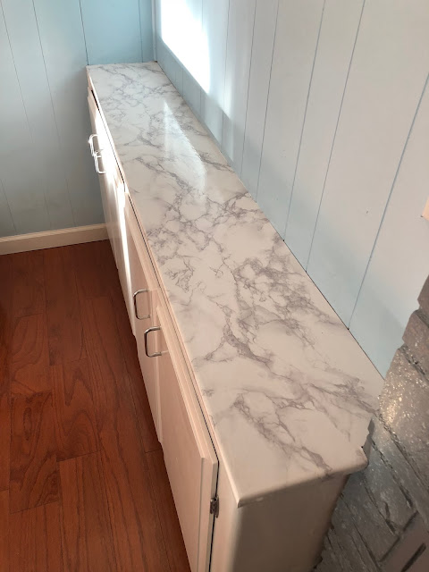 Faux marble counter top - easy and inexpensive