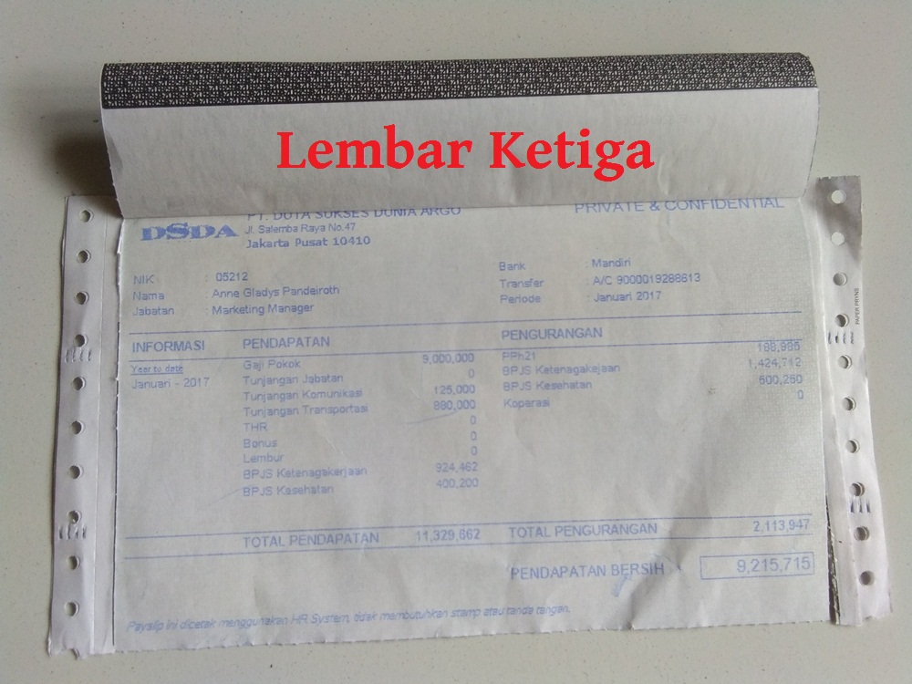 Jasa Cetak Slip Gaji Carbonize Carbonized