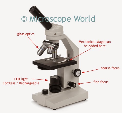 Richter Optica HS-1M high school student microscope features.