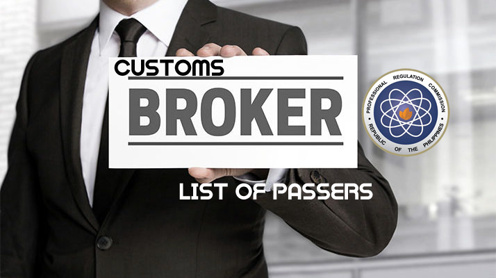 List of passers November 2017 Customs Broker Licensure Examination