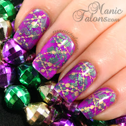 gras mardi gelaze nail flying nails dragon manicure base themed