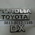 Lapak Emblem Corolla DX Import