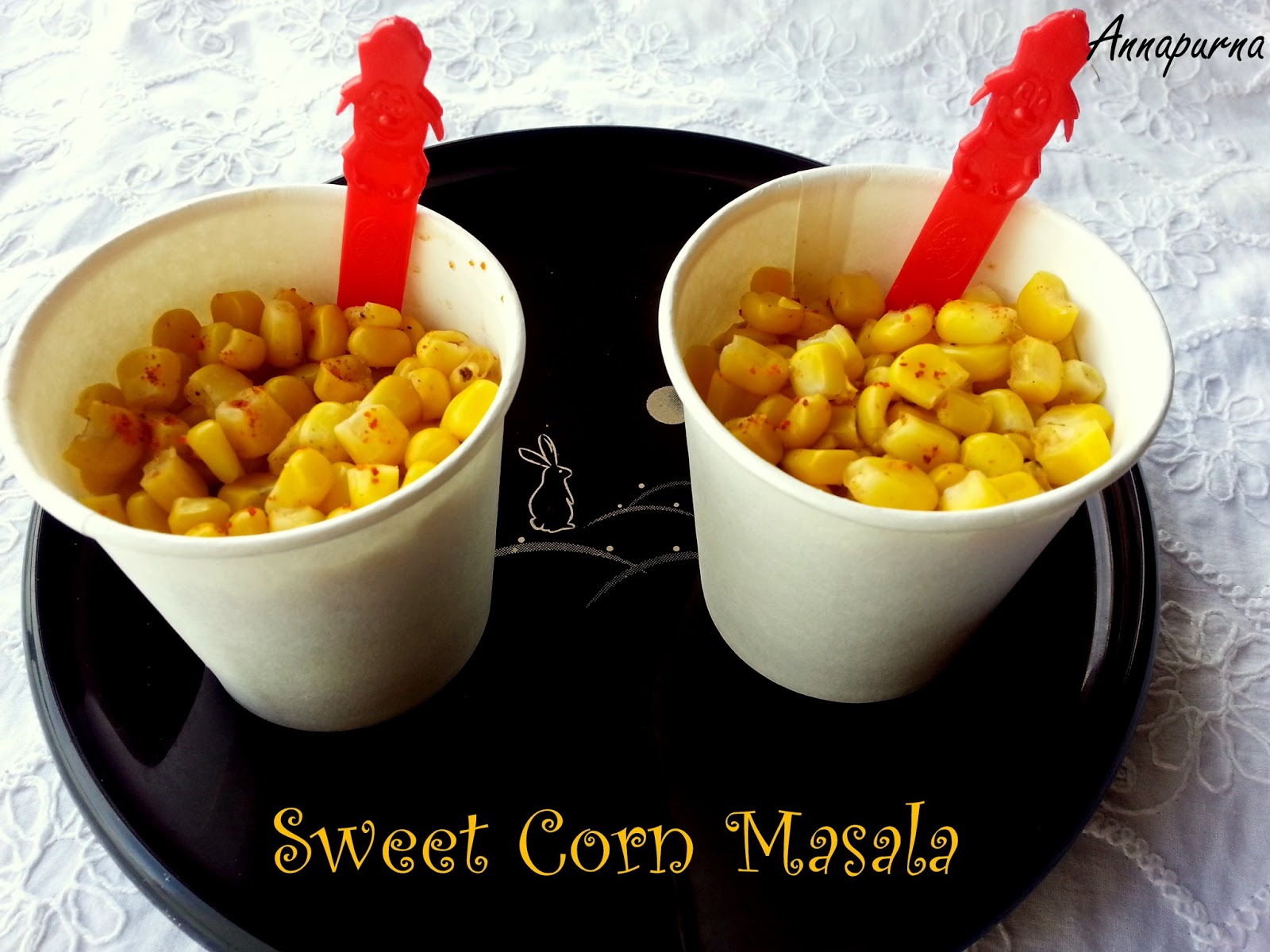 Annapurna Masala Corn / Sweet Corn Chaat Recipe