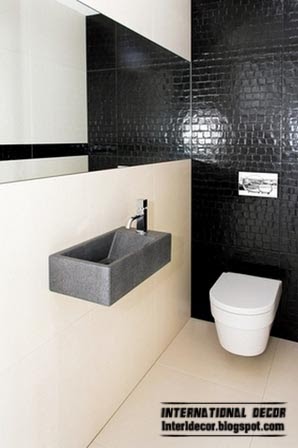 black and white wall tiles for bathroom and toilet, black wall tiles