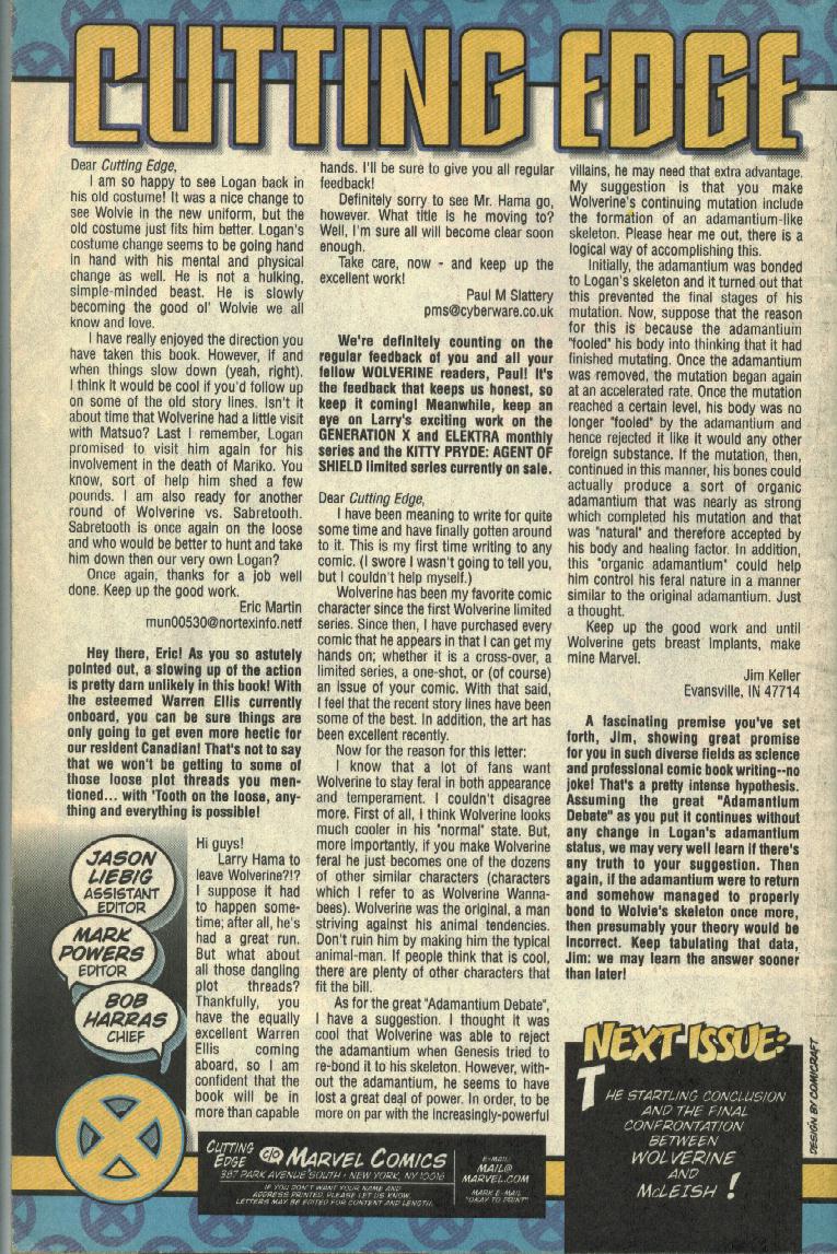 Read online Wolverine (1988) comic -  Issue #121 - 26