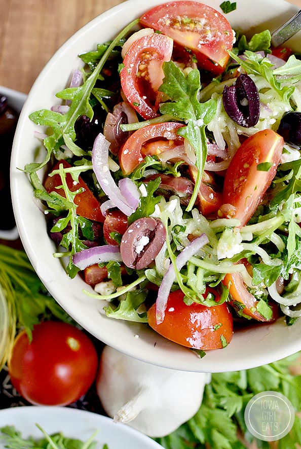 Greek Cucumber and Arugula Salad RECIPES DELICIOUS CUISINE