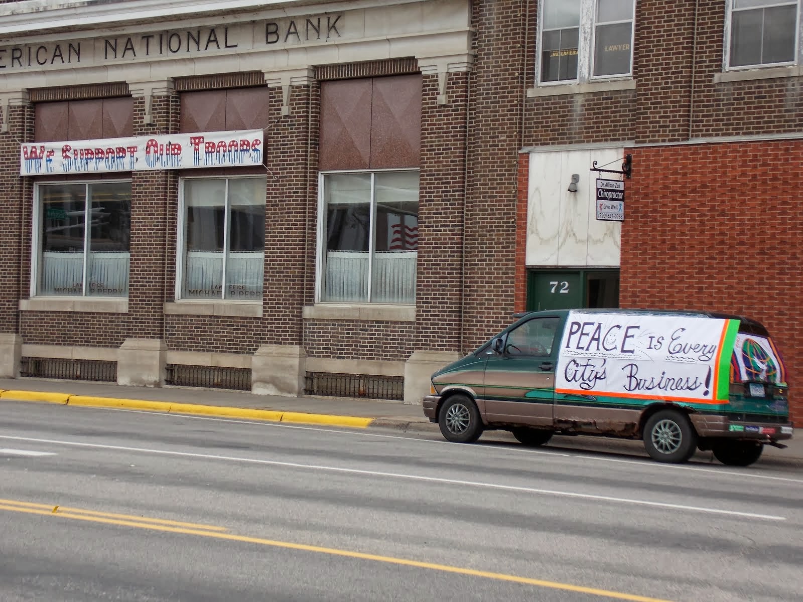 Bank Square Support Troops Banner