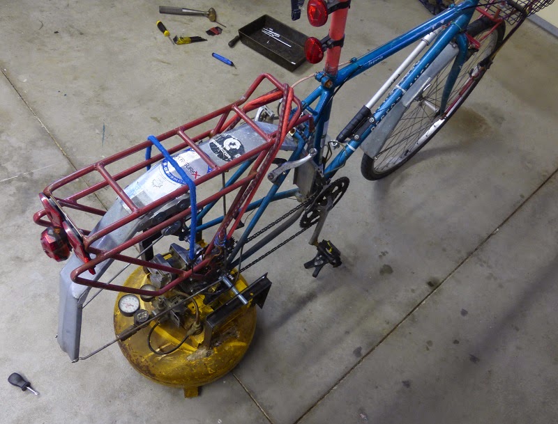 BicyclePowered Air Compressor Greens and Machines