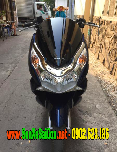 Mẫu sơn xe PCX màu xanh dương zin cực đẹp