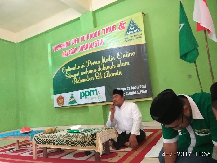 Optimalkan Media Online, Ansor Gunung Putri Gelar Launching Web dan Halaqoh Jurnalistik
