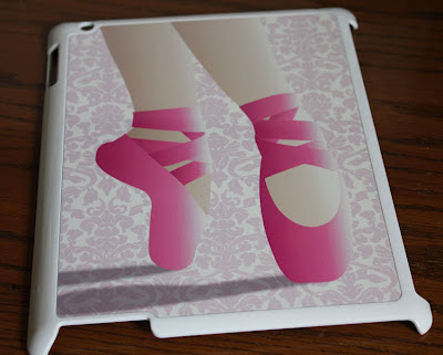 ipad cover with ballet toe shoe illustration