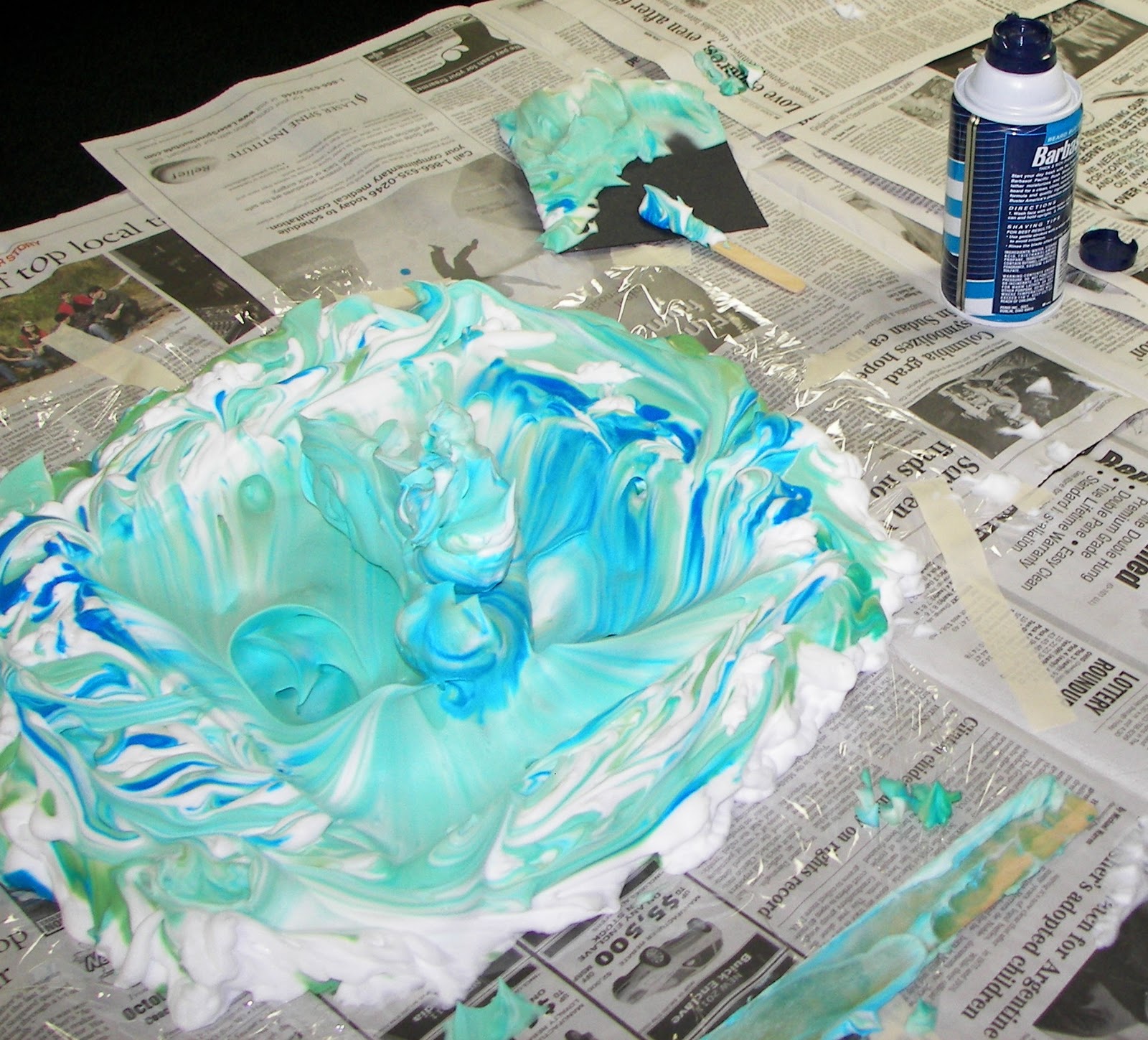 The Rolling Artroom Shaving Cream Marbling