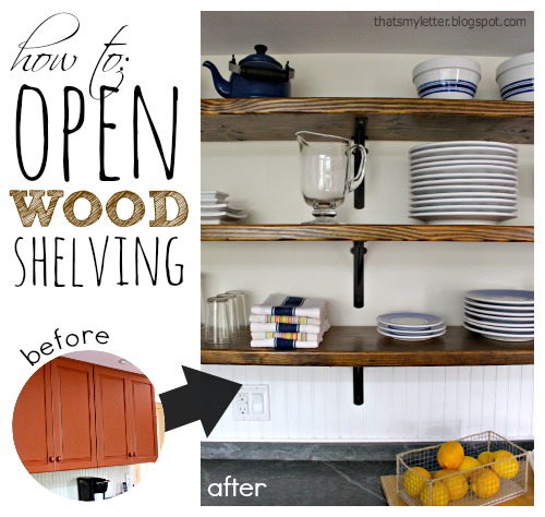 open kitchen shelving wood design