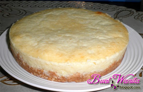 Resepi Ringkas Kek Keju Bakar / Baked Cheese Cake - Buat 