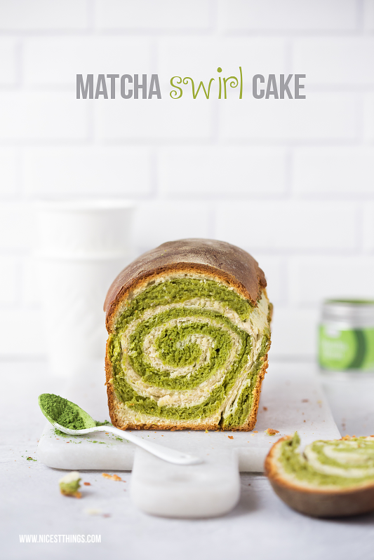 Matcha Swirl Cake / Matcha Kuchen mit Spirale, Thermomix Rezept