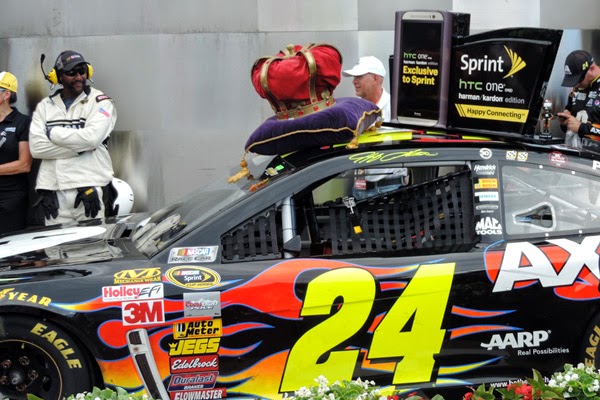 #24 Jeff Gordon in Victory Circle - Chevrolet owns an eleven -year win streak at the Brickyard and has won fifteen of twenty Brickyard 400s overall. #crownheroes #jww400 #reignon #nascar