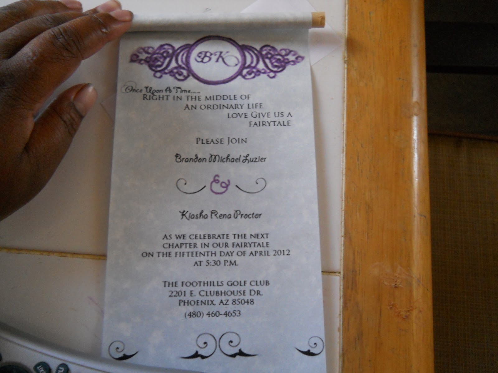 From Ms. to Mrs. DIY Scroll Invitations