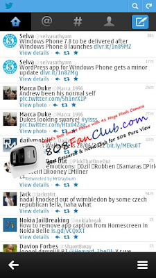 Twitter Mobile Touch Shortcut - Nokia Belle FP1 - Free App Download