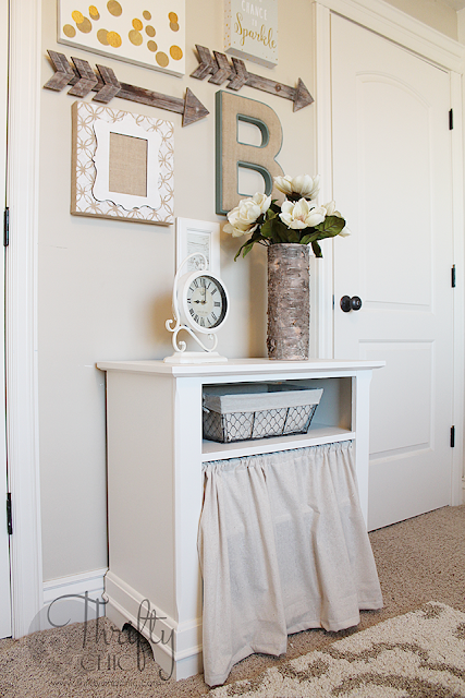 Turn an old dresser into a cute shabby chic storage cabinet!