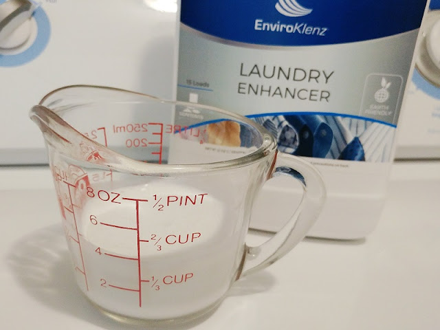 half a cup of laundry enhancer