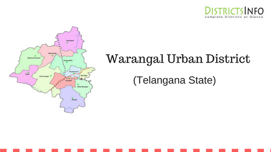 Warangal Urban District Map Warangal Urban District With Mandals In Telangana State