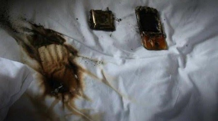 These Photos of Burnt Bed and Sheets Shows the Danger in Charging Cellphones Under Pillows