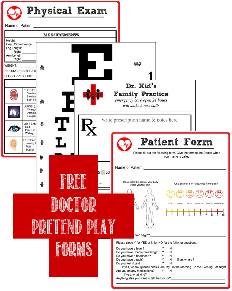 Free Doctor Pretend Play Kit Printables