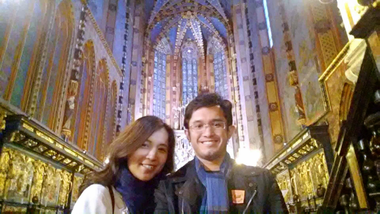 Selfie at St. Mary's Basilica Altar