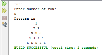 Number Pyramid Pattern