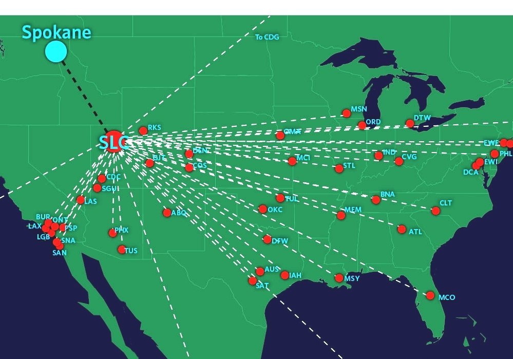 Salt Lake City International Airport Direct Flights To Salt Lake City