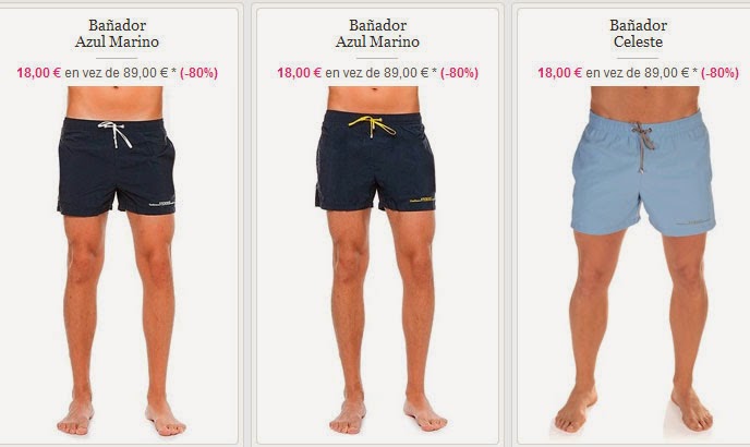 Bañadores para hombre por 18 euros de Gianfranco Ferré Ejemplos de bañadores de la oferta de Ferré