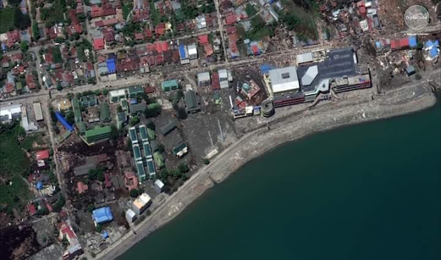 Foto Penampakan Satelit Mall Palu Sulawesi Pasca Gempa Tsunami 2018 
