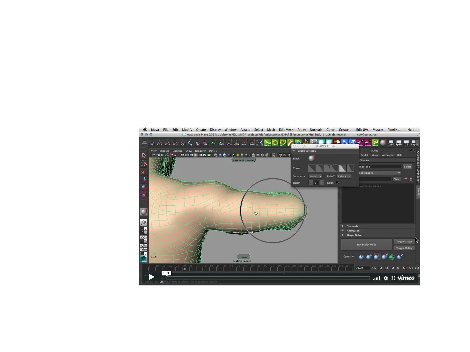 Character/Pipeline TD Maya Poly topology sculpting