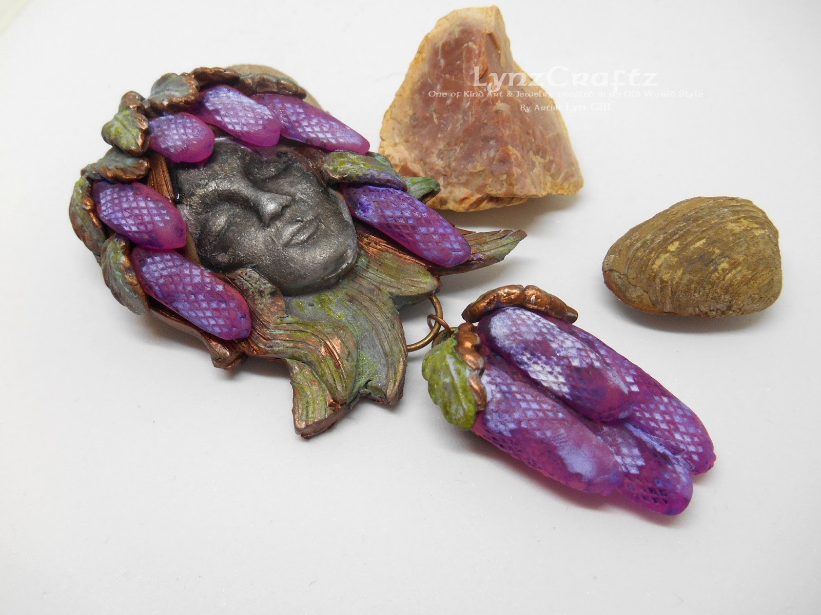 LynzCraftz Designz Wisteria Polymer Clay using the Dye Oxides from