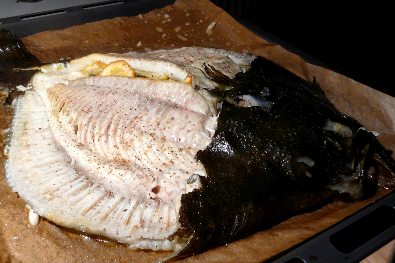 Kulinarische Welten zu Fisch- und Meeresfrucht: Steinbutt aus dem Ofen ...
