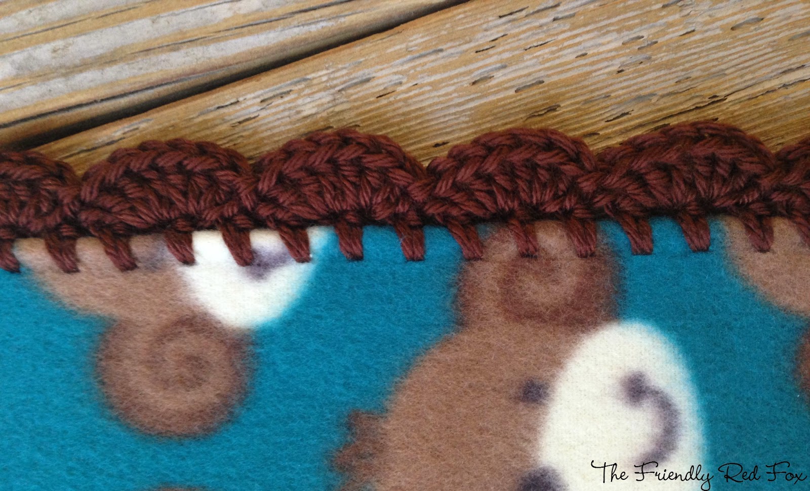 Crochet Edge on Fleece Blanket Tutorial The Friendly Red Fox