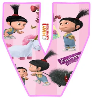 Alfabeto de Agnes de Mi Villano Favorito. Agnes of Despicable Me Alphabet. 