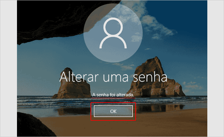 Senha do Windows 10 alterada