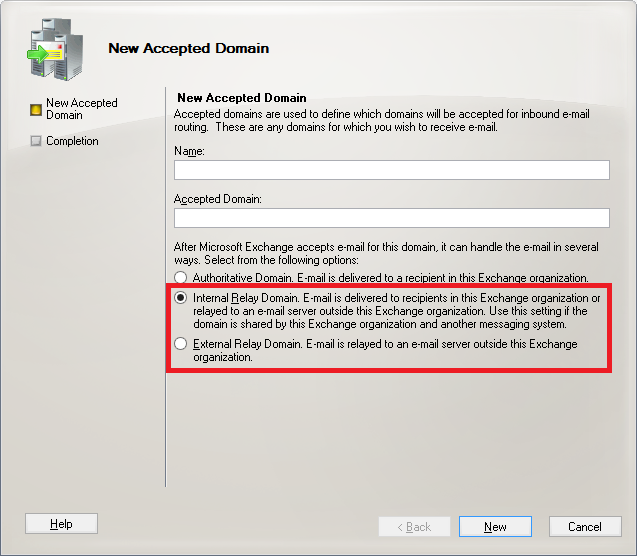 Allowing Messages to be Sent to Recipients of Internal and External