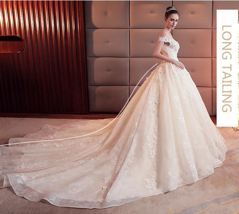 Milla Nova Short Sleeves Lace Wedding Dresses with High Split A Line Floor Length and Trailing Version Stereo Flower Boho Bridal Gowns 