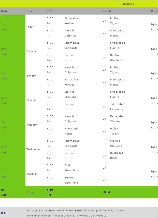pak t20 cup schedule